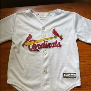 Majestic 2t Kids Cardinals White Button-Up Jersey Molina